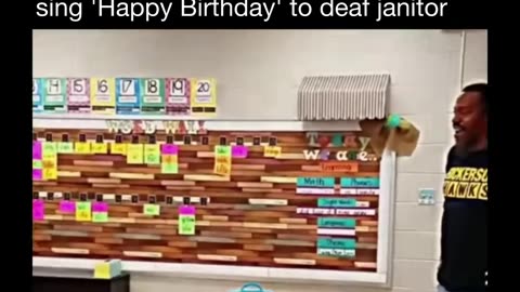 The sweetest surprise for their janitor 🎂