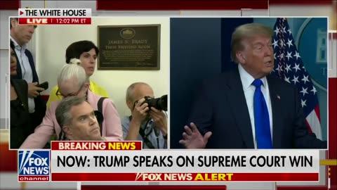 Trump Press Briefing Interrupted By Man Yelling 'Trump 2028!"