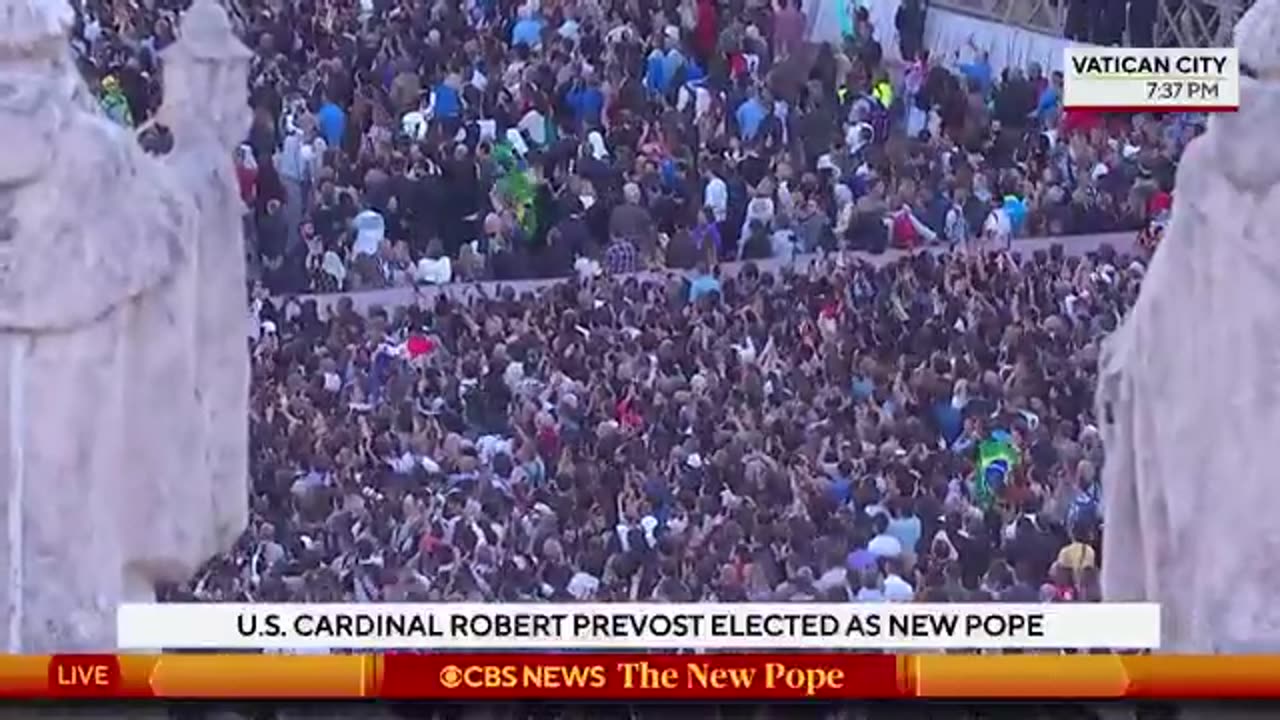 Pope Leo XIV, first American pontiff, addresses crowd from St. Peter's Basilica balcony | full video