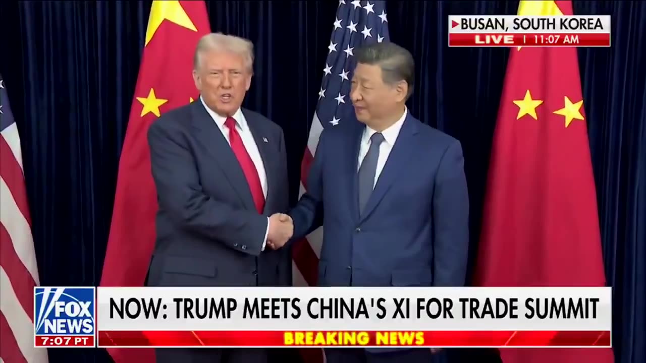 Trump is now meeting with President Xi in South Korea