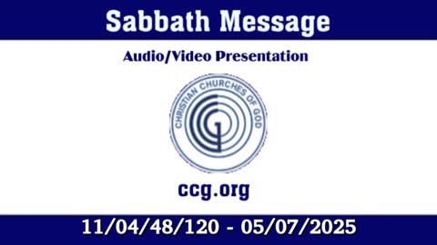 Sabbath Message (Audio) for 11/04/48/120 - 05/07/2025