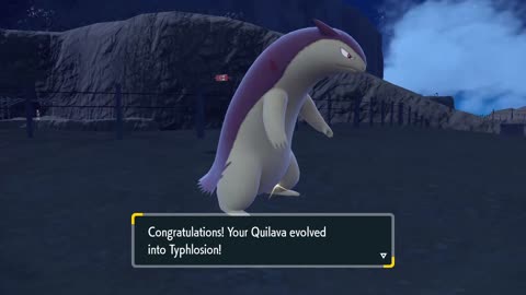 Pokémon Scarlet: Shiny Quilava evolves into Typhlosion