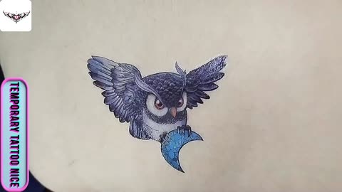 bueaty owl tattoo stickers#temporarytattoo #temporarytattoos #temporarytattosticker