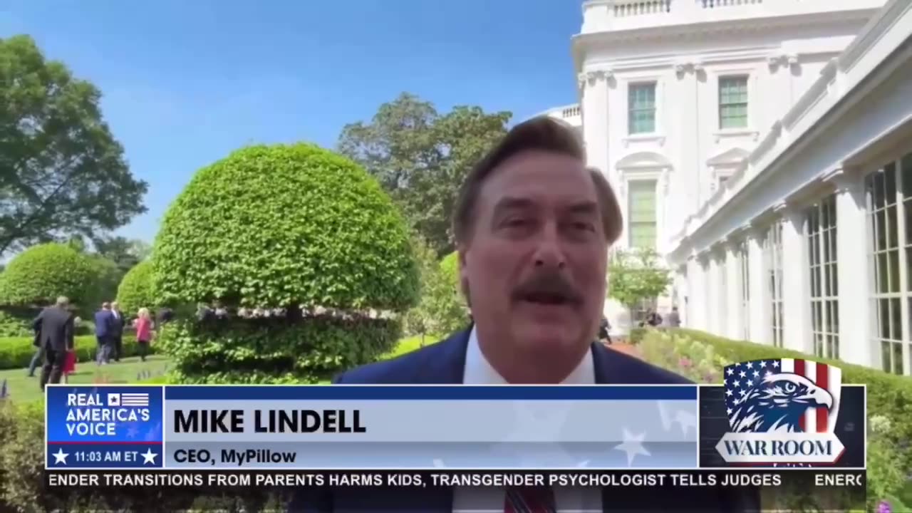 'Promo code War Room': Mike Lindell sells bed sheets from White House lawn