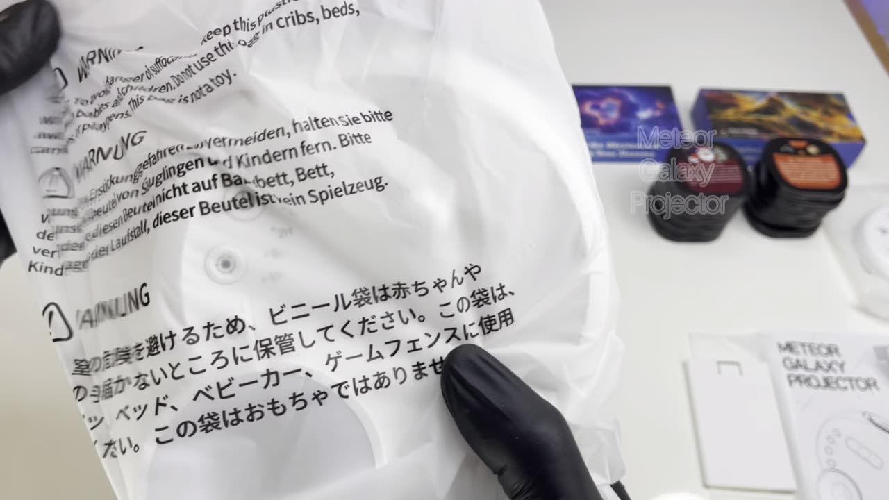 Meteor Galaxy Projector purchased on temu/ UNBOXING/ TEST/ 13 disc film projections.