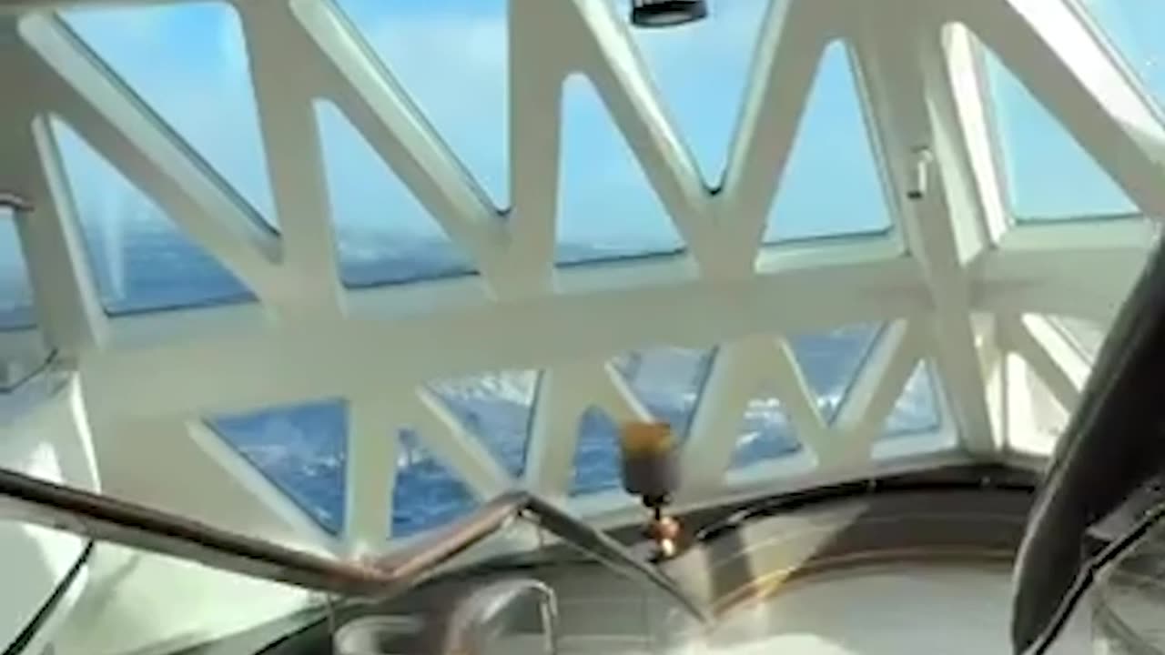 Cruise ship HURLED by massive wave
