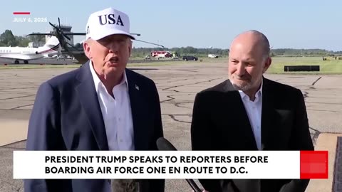President Trump Speaks with Reporters about Texas Flood, Tariffs, etc., July 6, 2025