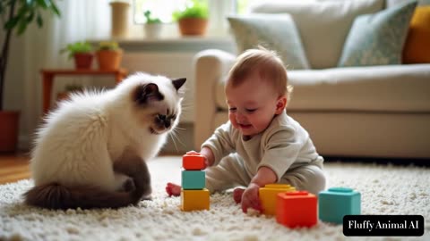 Cat and baby