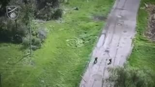 Russian Soldiers Desperately Searching for Cover