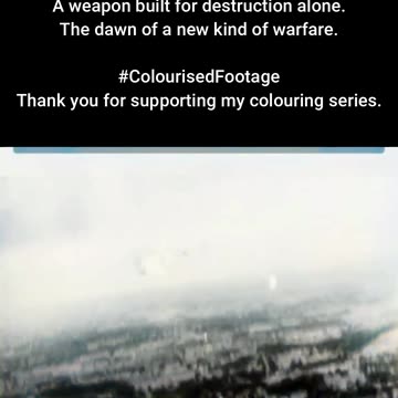 Silent Approach V1 Rocket in Flight #ColourisedHistory-1