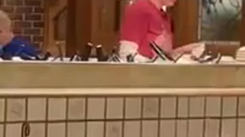 Never go after that grandmother at the buffet of that restaurant.