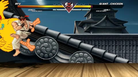RYU vs GIANT CHICKEN - (Hardest AI)