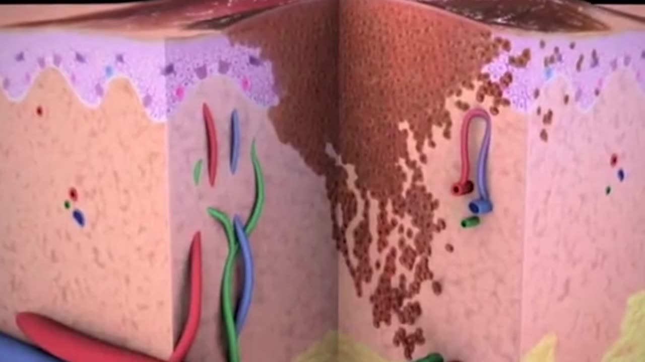 Skin Cancer Development 3D Animation