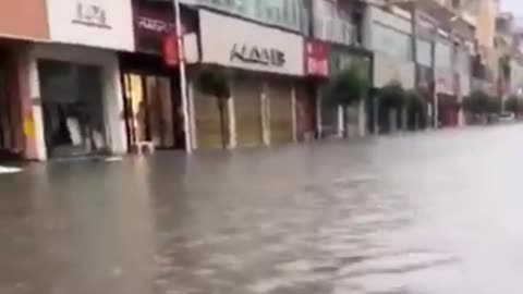 Flooding due to intense rain in Xuchang City, Henan Province, China