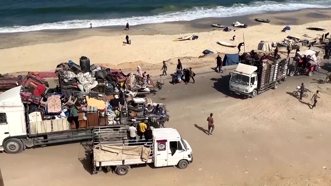 Palestinians head south after Israeli ground assault in Gaza City