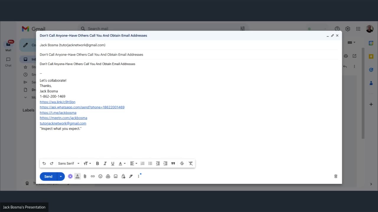 Don't Call Anyone-Have Others Call You And Obtain Email Addresses