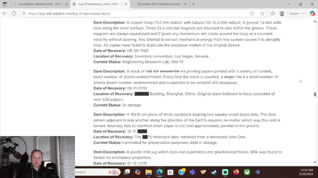 SPC Foundation - Log of Anomalous Items, Vol 1 (101-150)