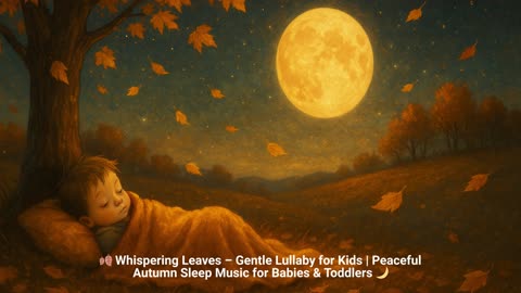 🍂 Whispering Leaves – Gentle Lullaby for Kids | Peaceful Autumn Sleep Music for Babies & Toddlers 🌙