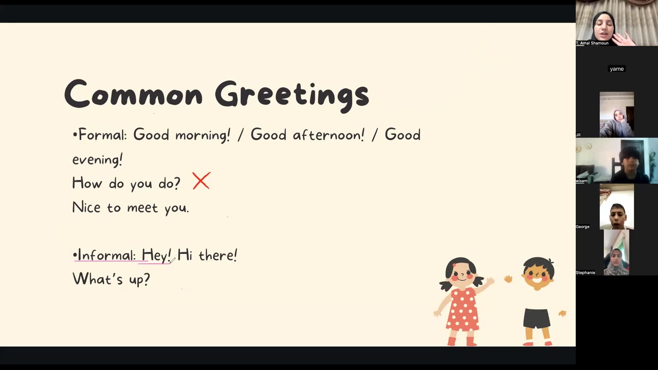 Greetings and Farewells Class (2)