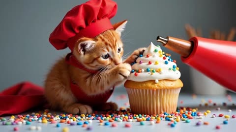 Tiny Chef Cat’s aAdorable Culinary Adventure