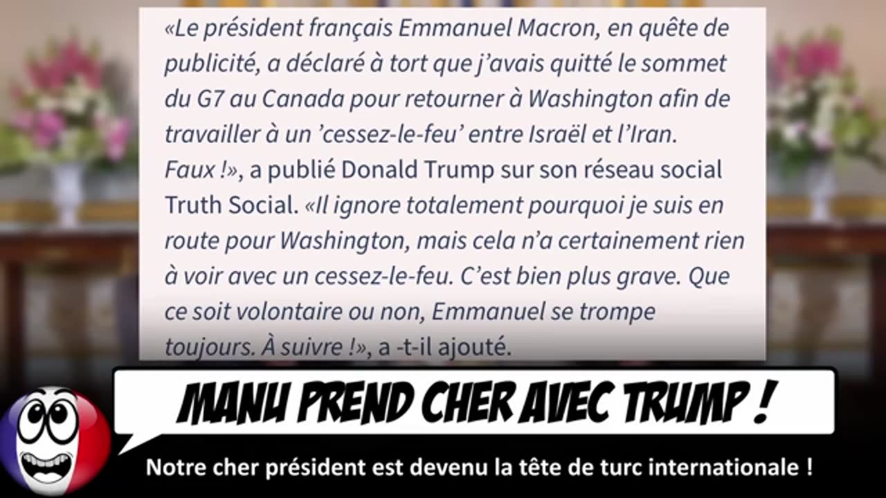 Macron se fait INCENDIER par Donald Trump au sommet du G7.