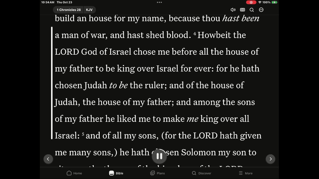 1 Chronicles 29 chapters auto read