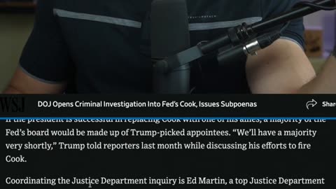 DOJ OPENS Criminal Probe Into Fed’s Lisa Cook