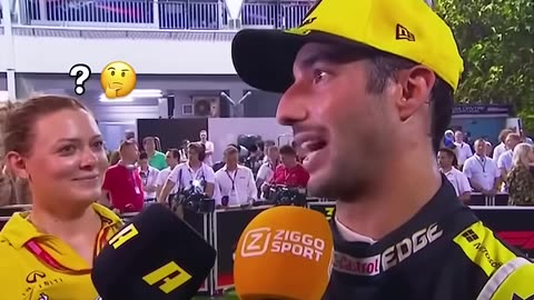 It’s real sweat This interview is so funny #running #f1 #formula1
