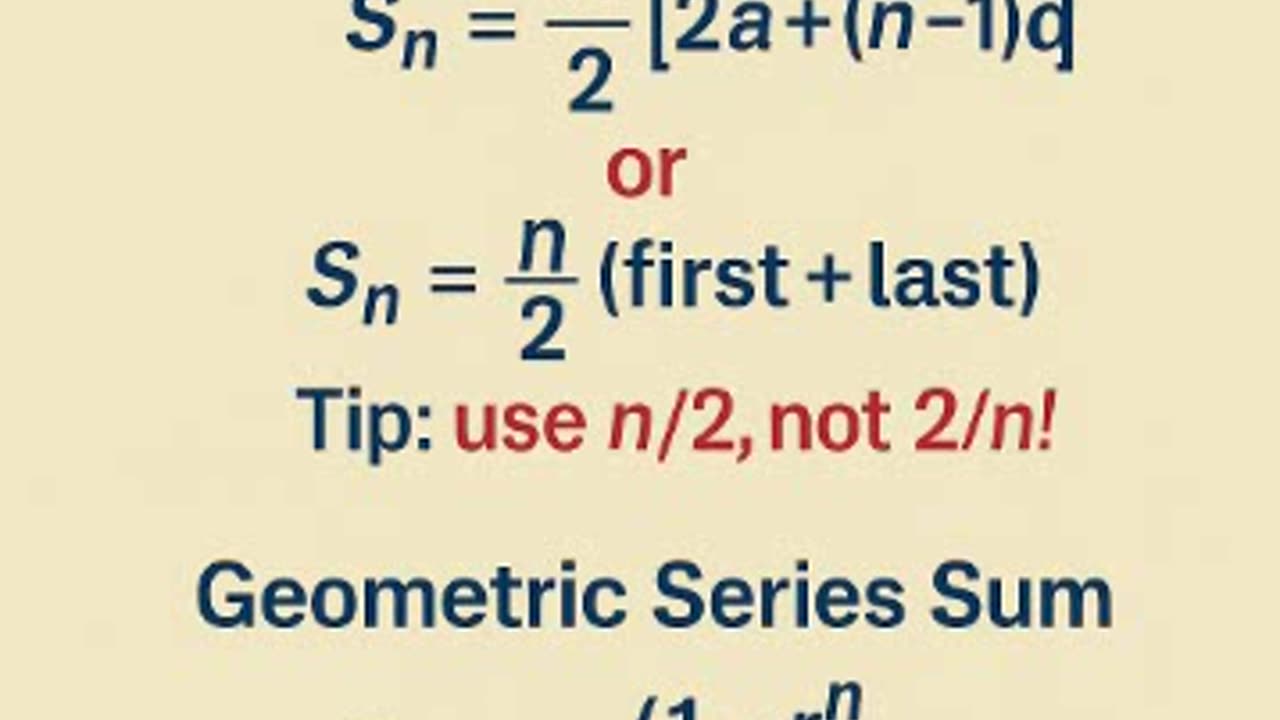 Sum Series Formulas You MUST Know!”