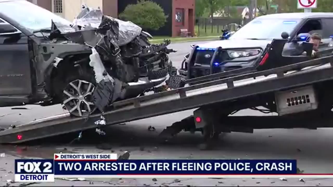 Niggers flee niggly police aka Piggers crash into a bus 🐒🐷🐒🐷