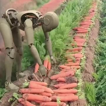 Robots Plucking carrots in China #shorts #china #agriculture