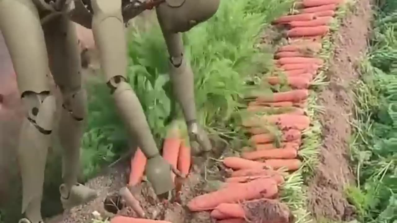 Robots Plucking carrots in China #shorts #china #agriculture