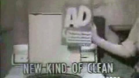 Commercial - Ad Detergent 1950s ( A new kind of clean )
