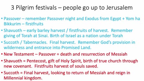 Are the Jewish festivals pointers to Jesus?