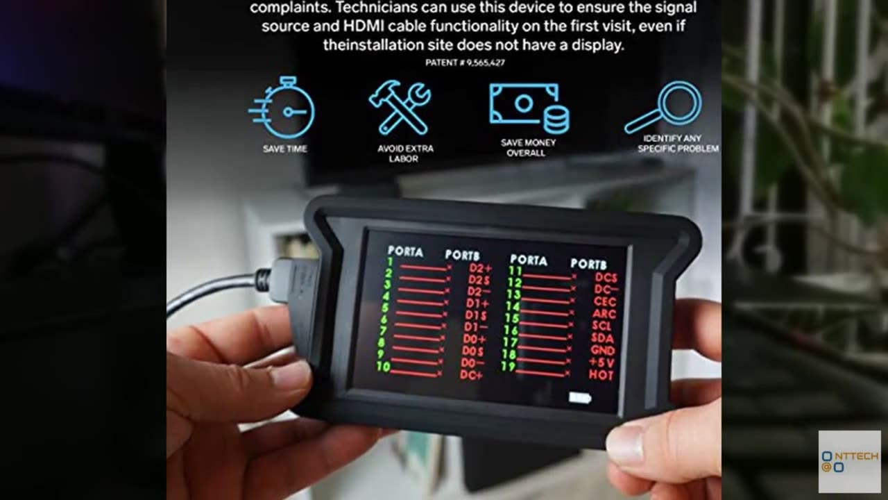 STEREN Handheld, Portable, HDMI Tester with HD LCD Display and Audio - 1080p Ful