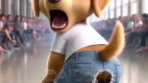 The awkward moment that cute puppy will never forget 😨