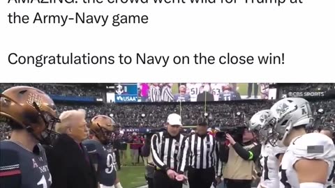 Politics - 2025 Sports Army Navy Game President Donald J Trump GOAT Crowd Goes Wild Awesome