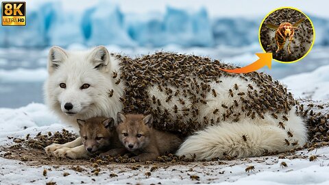 Arctic Fox Survives Swarm of Hundreds of Thousands of Bees! 🦊🐝 Incredible Footage!