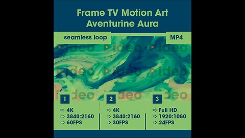 🟢Aventurine Aura • Frame TV Motion Art Home Office Spa • Low Stim • 4K Seamless Ambient Calm Modern
