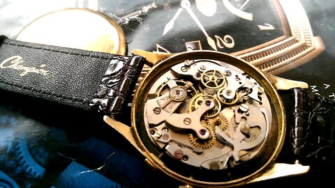 Vintage Solid Gold Chronograph Wristwatch