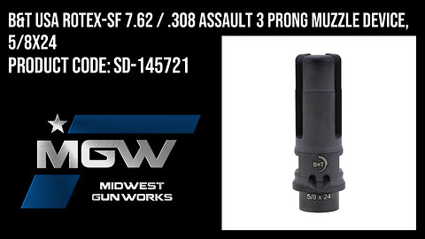 B&T USA Rotex-SF 7.62 / .308 Assault 3 Prong Muzzle Device, 5/8x24 - SD-145721