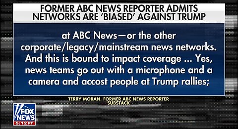 Fired reporter makes STUNNING admission on ABC's anti-Trump bias