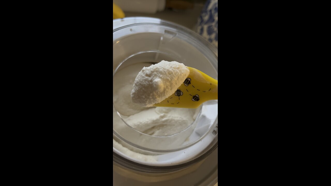 Ice Cream 🍨 mad with Raw milk & honey & protein powder