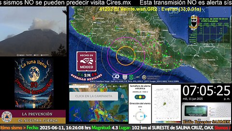 SISMO Magnitud 4.5 Loc 7 km al NOROESTE de ATOYAC DE ALVAREZ, GRO 11/06/25 19:04:52 #noameritoalerta
