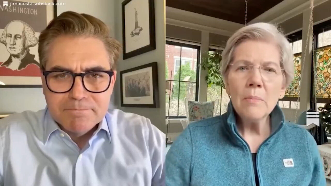 The King And Cry: Elizabeth Warren Runs To Jim Acosta's Podcast To Push Stock Investigation Of Trump