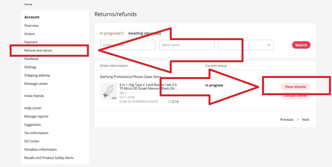 Aliexpress refund - Refund Method and Do you want to change your proposal?
