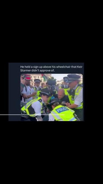 92 Year old WWII veteran in the UK arrested for holding a sign!!!