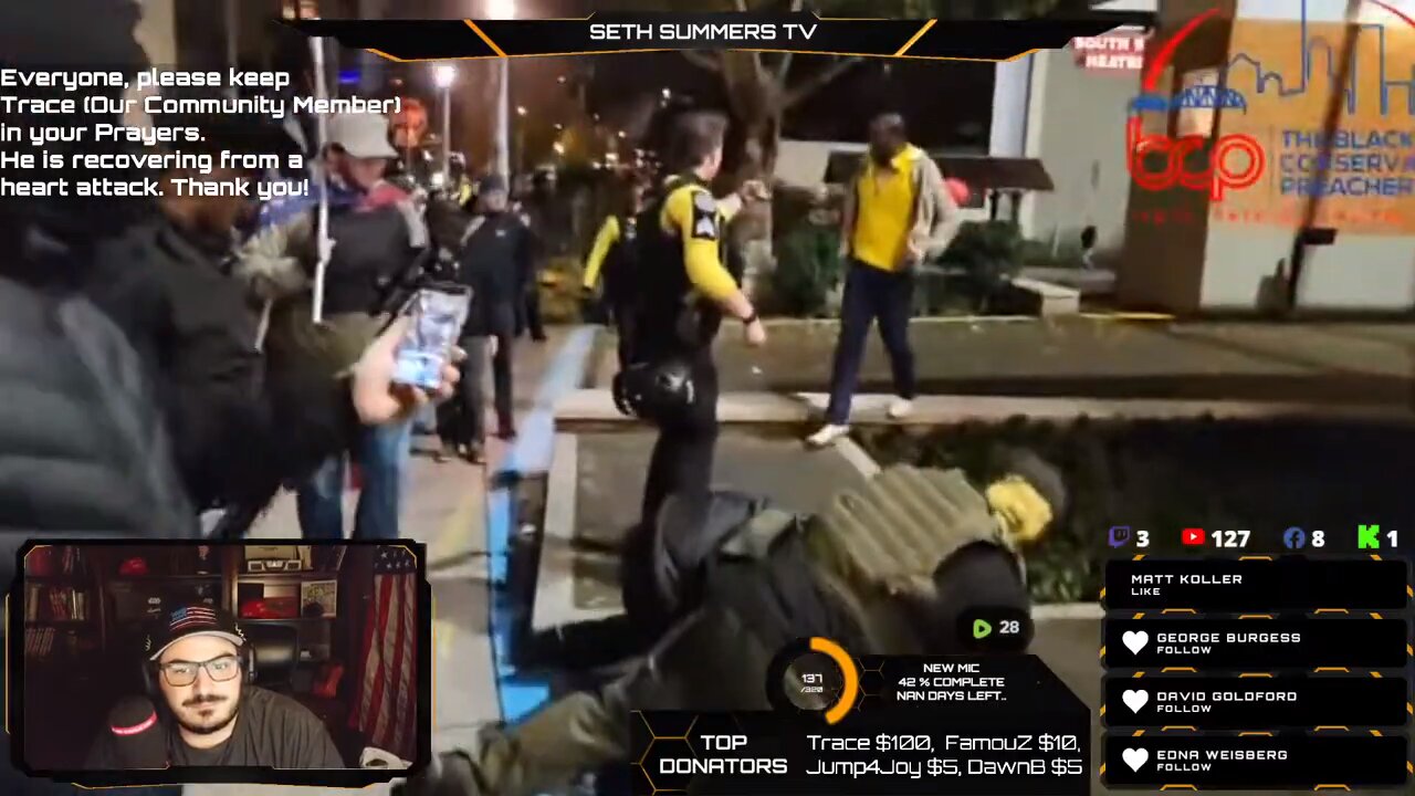 Full #MAGA Member Tired Of #ANTIFA Gets Arrested At #Portland #ICE #Protest In Last Nights #LIVE