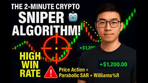 THE 2-MINUTE CRYPTO SNIPER ALGORITHM! Price Action + Parabolic SAR + Williams%R (HIGH WIN RATE)