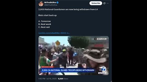 2,000 National Guardsmen are now being withdrawn from LA Riots start back up
